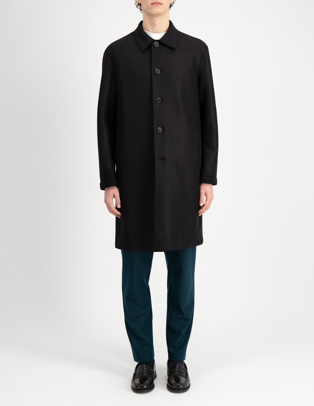 Mens black mac coat online